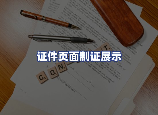 证件页面制证展示